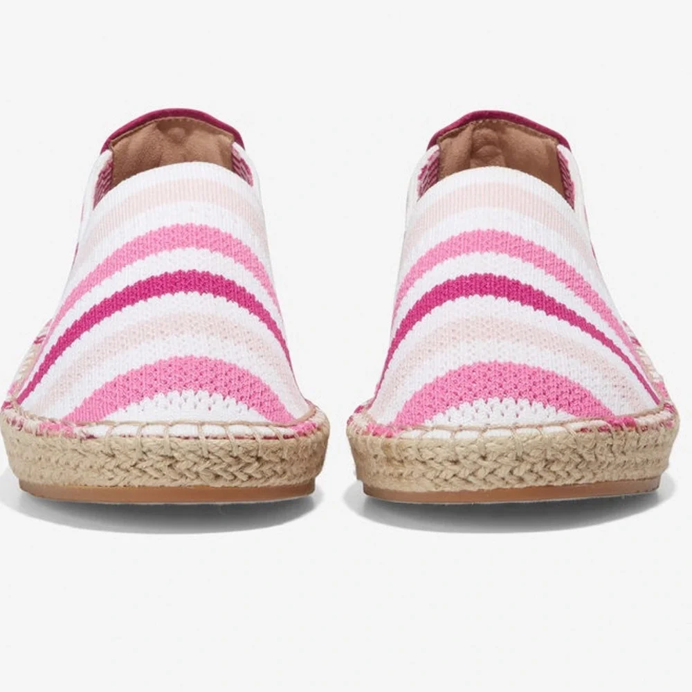 ❤️❤️NWT Cole HAAN Women's Cloudfeel Espadrille❤️❤️pink /white